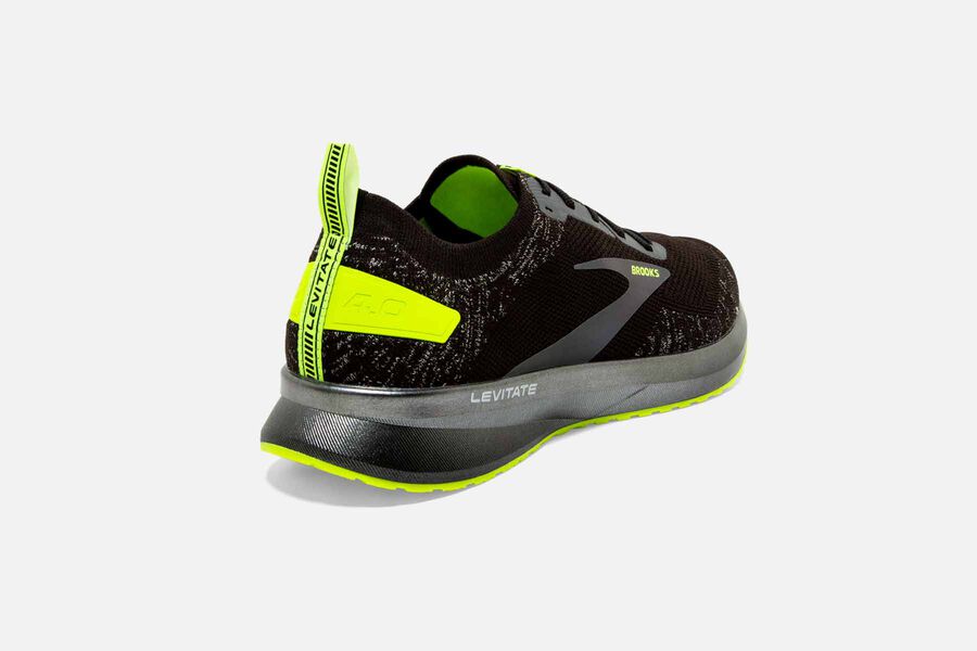 Brooks Running Shoes - Levitate 4 Road Mens - Black/Green - JYH-693275